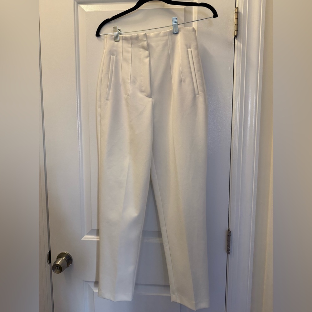 Zara White Trouser Pant